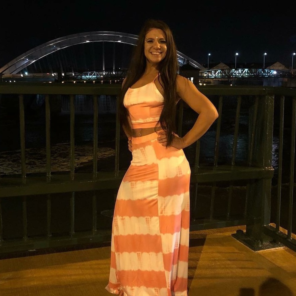 Pink & White tie dye two piece